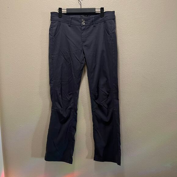 Prana Zion Halle Pants Black Hiking Stretch Outdoor Wear Dark Grey Sz 8 - Picture 3 of 9